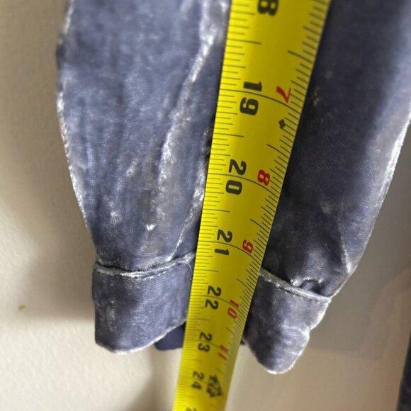 Anthropologie Womens 3/4 Sleeve Velvet Oversize Dress Gray Blue Size Small - Picture 4 of 11